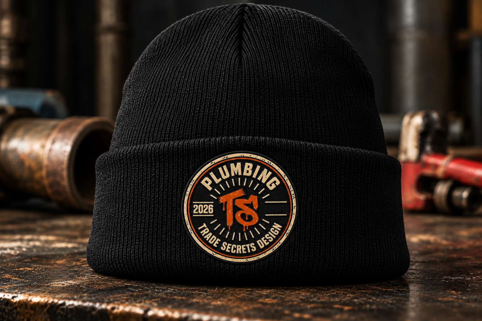 TS Classic Cuffed Knit Beanie product mockup